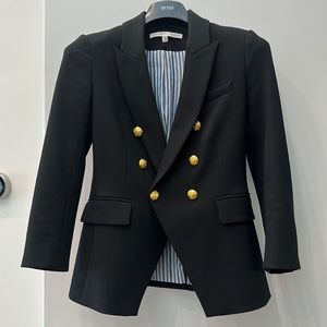 VERONICA BEARD BLACK BLAZER DESIGNER SIZE 2 BALMAIN STYLE